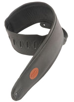 Levys MSS2-4-BLK 4 1/2\" Wide Black Garment Leather Bass Strap 2
