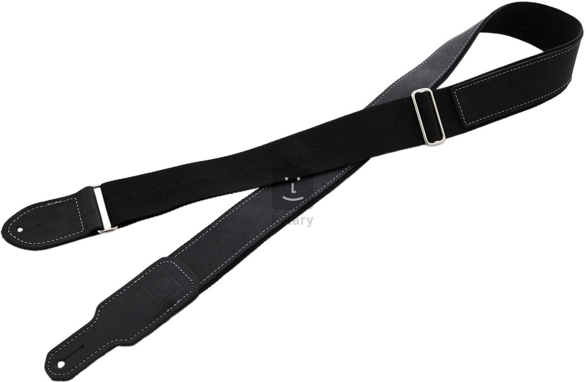 Boss BSH-20-BLK Guitar Strap Seatbelt 2\" Hybrid Black Leather 2