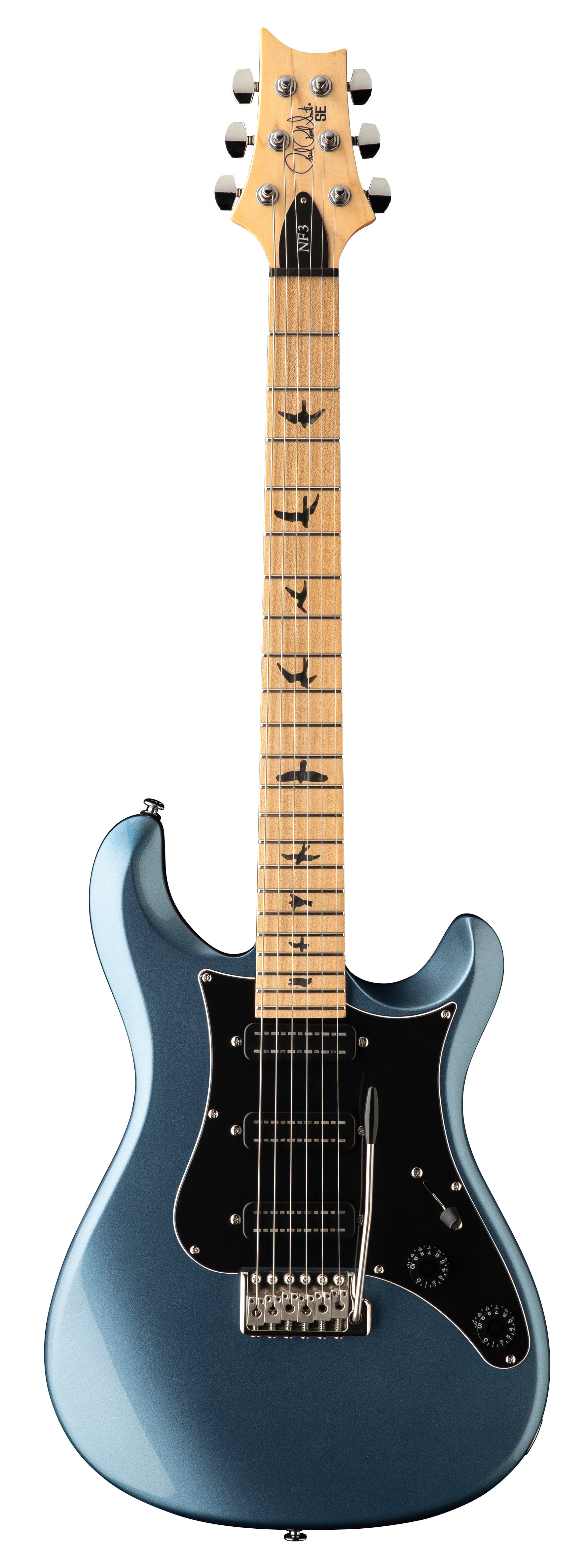 PRS SE NF3 Electric Guitar - Ice Blue Metallic With Maple Fretboard 6