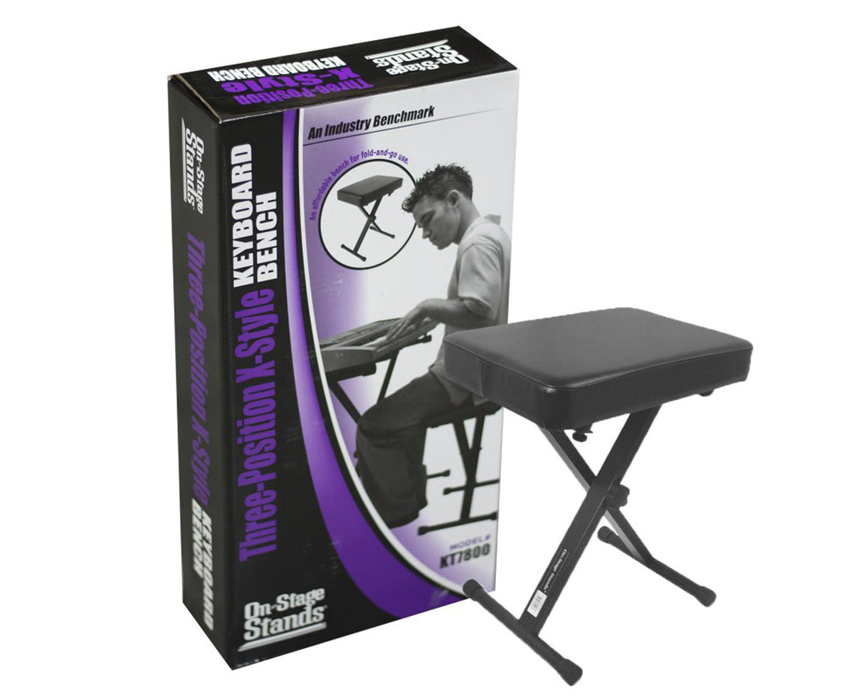 On-Stage KT7800 3 Position X-Style Keyboard Bench 2