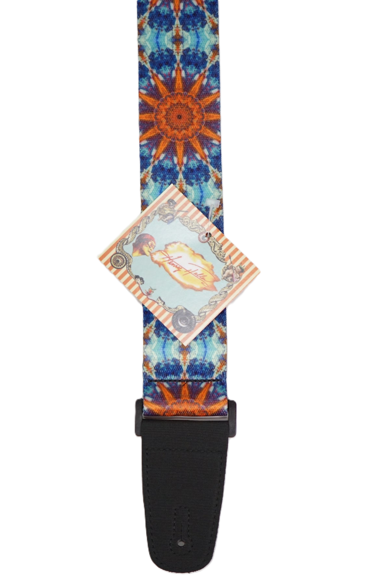 Henry Heller 2\" Wide Sublimation Strap - Orange Kaleidoscopic 2