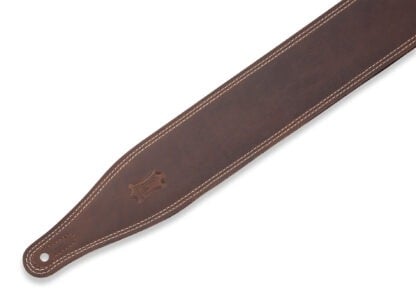 Levy M17BDS-DBR 2.5\" Wide Garment Leather Strap - Dark Brown 3