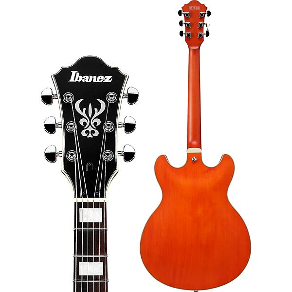 Ibanez AS73TTF AS Artcore Electric Guitar - Transparent Tangerine Flat 4