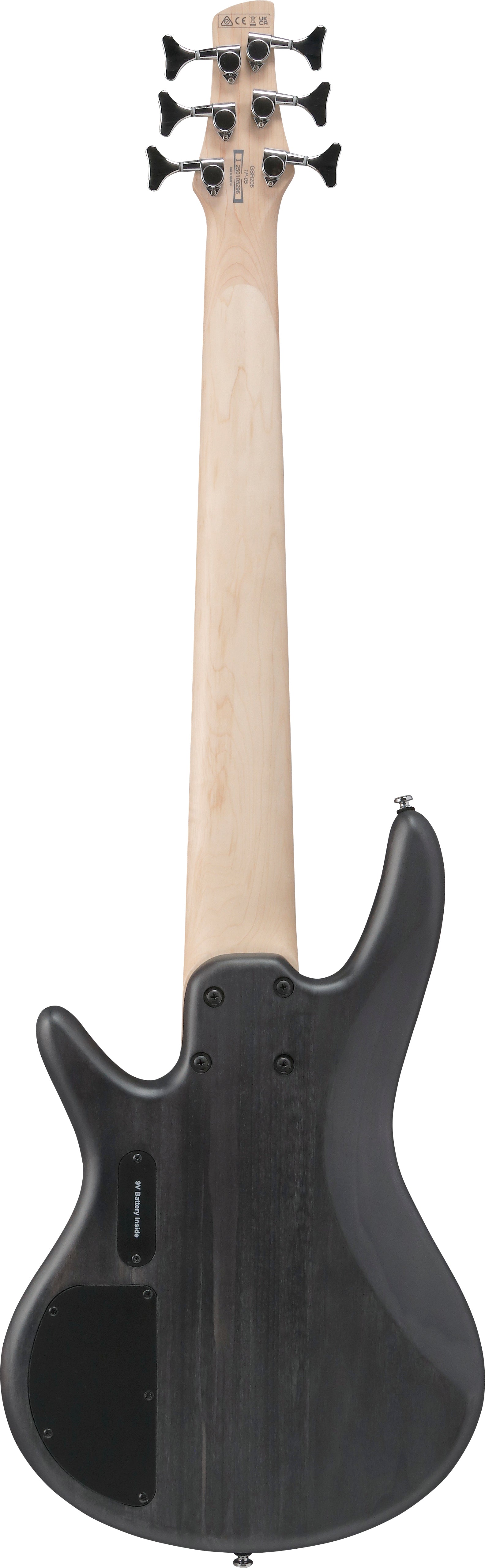 Ibanez GSR206 Gio SR 6 String Electric Bass - Transparent Gray Flat 4