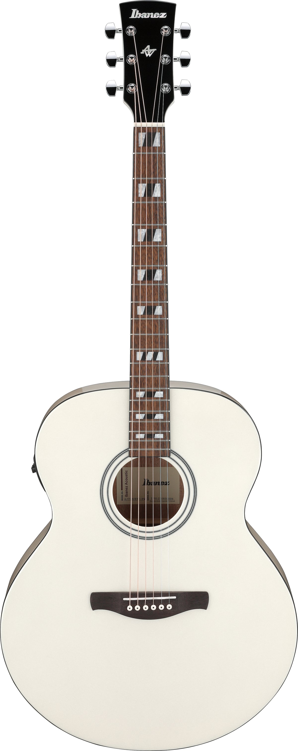 Ibanez AJ70M2EPW Acoustic Electric Guitar - Pearl White High Gloss 8