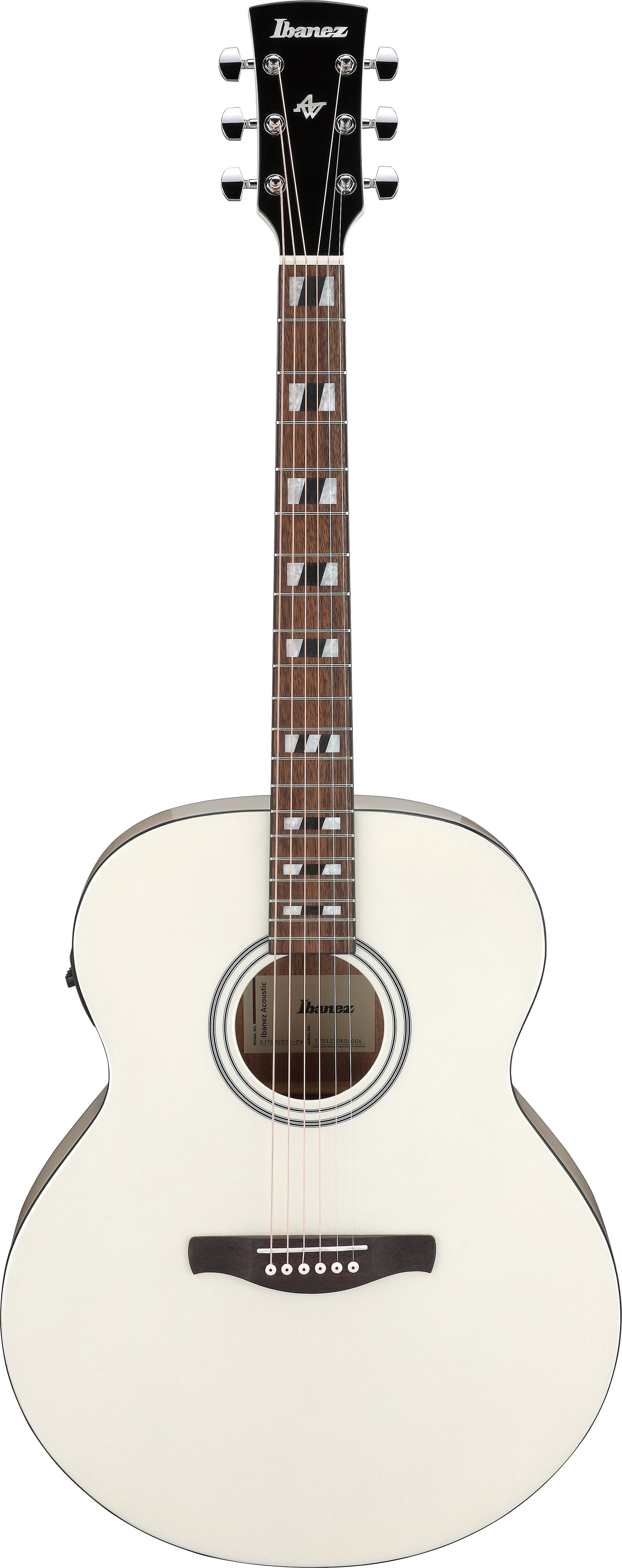 Ibanez AJ70M2EPW Acoustic Electric Guitar - Pearl White High Gloss 8