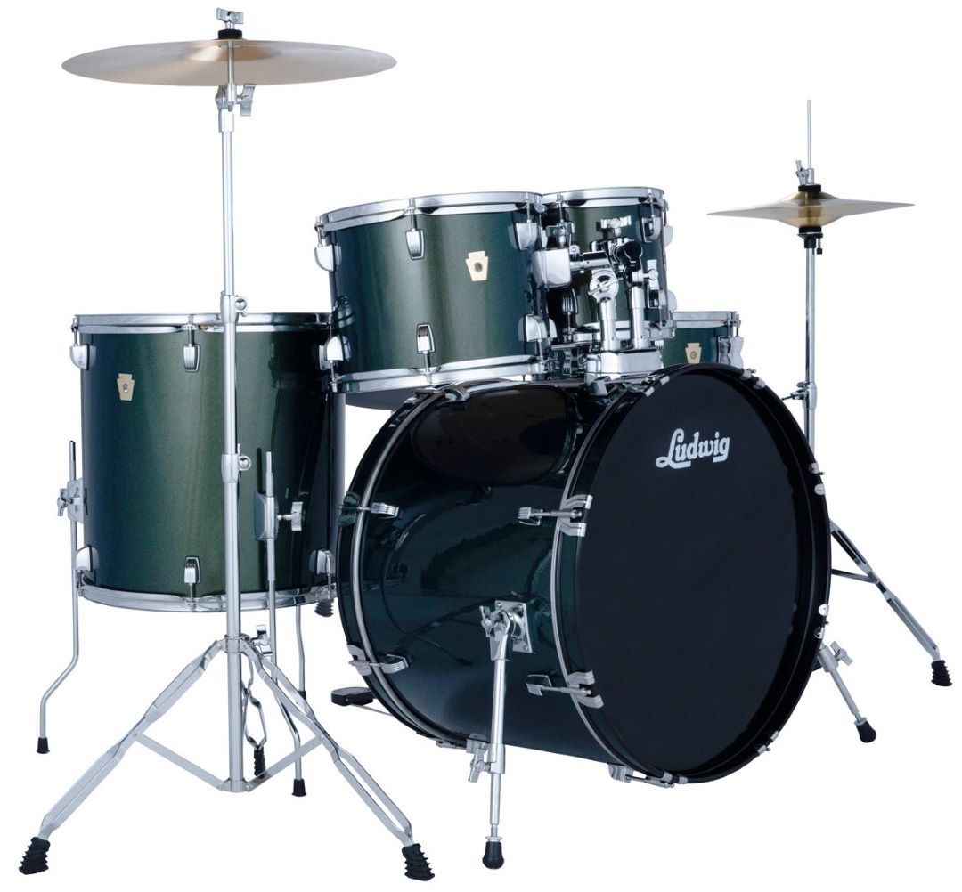 Ludwig Accent Fuse 5 Piece Drum Set - Jade Dust