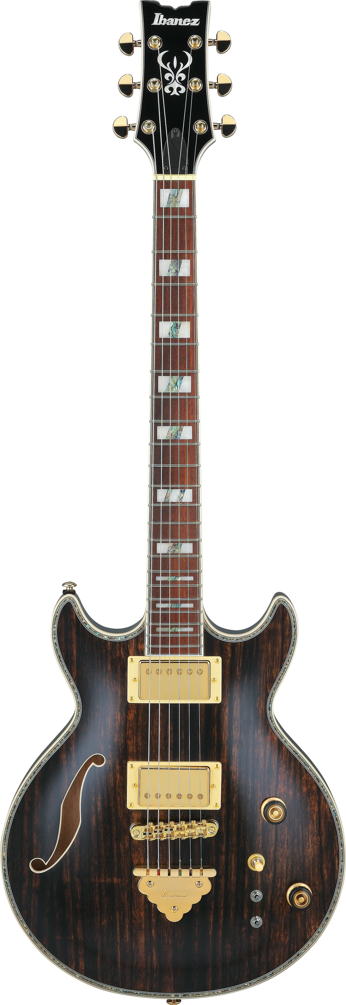 Ibanez AR520HMENT Standard Hollow Body Electric Guitar in Natural, front view 2