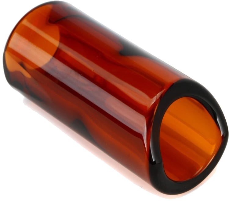 The Rock Slide Amber Glass Guitar Slide - Medium 2