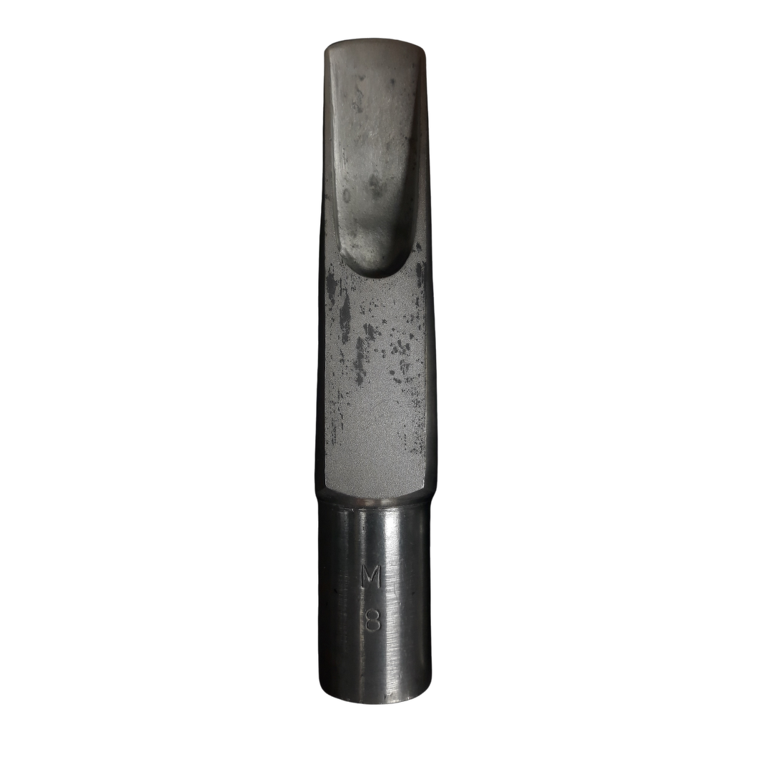 Used Bobby Dukoff Silverite Metal M8 Tenor Saxophone Mouthpiece - With Box & Ligature 2