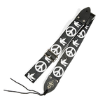 D'Andrea 2\" Ace 6 Vintage Reissue Guitar Strap - Peace & Dove Black 3