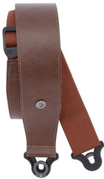 D'Addario Comfort Leather Auto Lock 2.5\" Guitar Strap - Brown