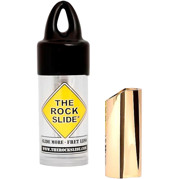 The Rock Slide Polished Brass Guitar Slide - Small 2