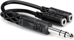 Hosa YMP234 1/4\" (Male Stereo) - (2) 3.5mm (Stereo) Adapter