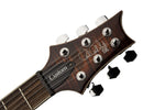 PRS SE Custom 24 Semi-Hollow Piezo Electric Guitar - Orange Tiger Smokeburst 3
