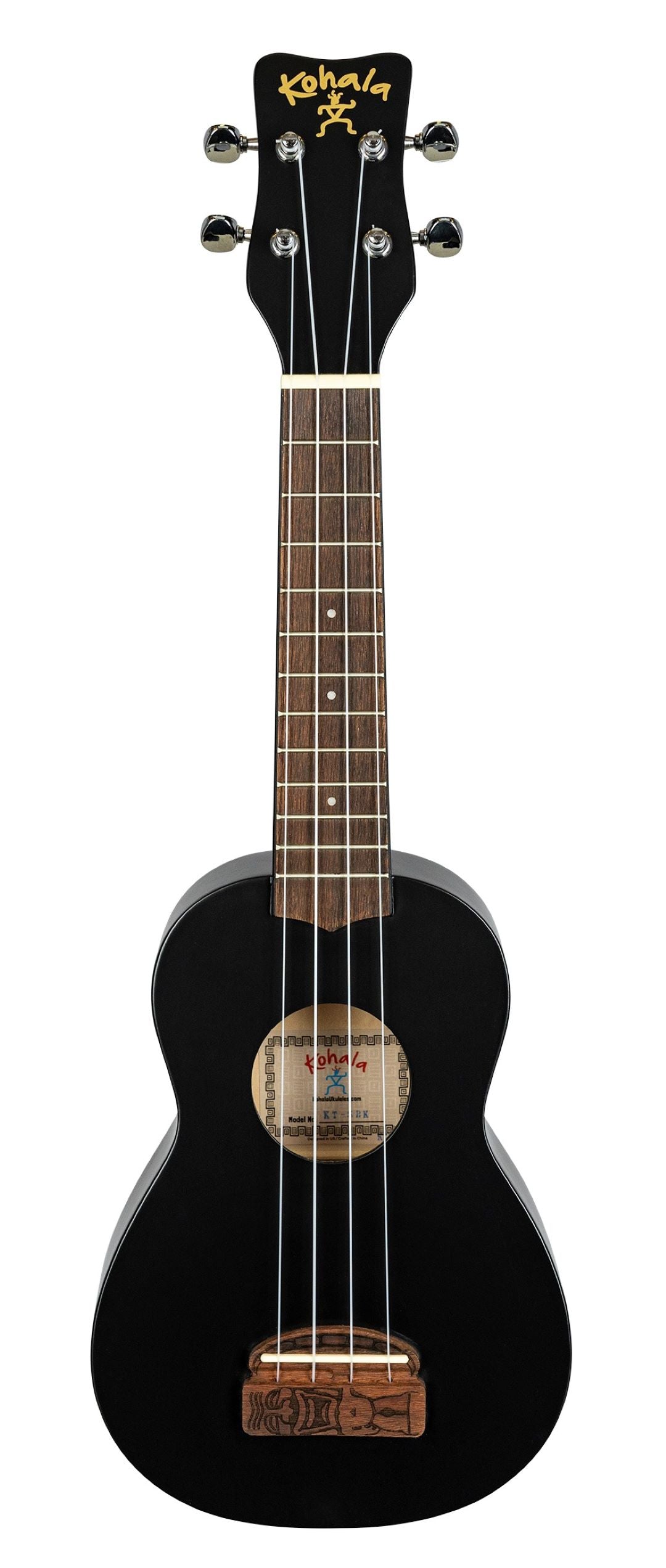 Kohala KT-BK 'Tiki Series' Soprano Ukulele - Black 5