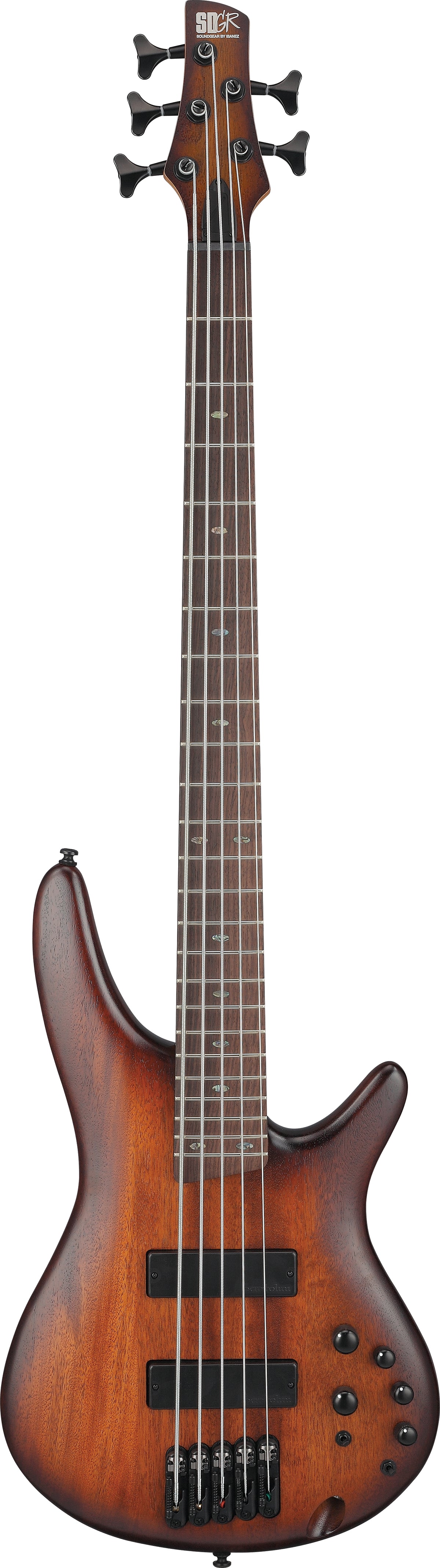 Ibanez SR505AMHL Standard 5-String Electric Bass - Mahogany Brown Burst Low Gloss 7
