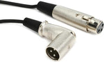 Hosa XRR103 XLR(M) Angled to XLR(F) Cable 3'