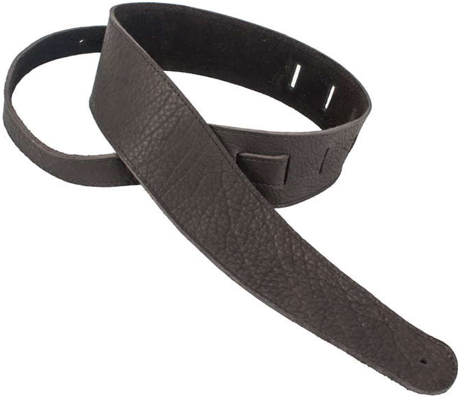 Henry Heller 2.5\" Wide American Buffalo Leather Guitar Strap - Chocolate