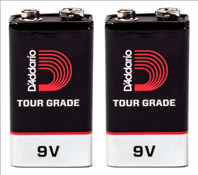 D'Addario 9 Volt Battery Tour Grade (2 Pack) 2