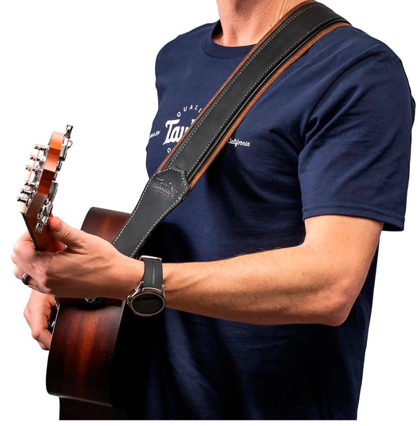 Taylor American Dream Leather Strap (Brown/Black with White Stitching) 2