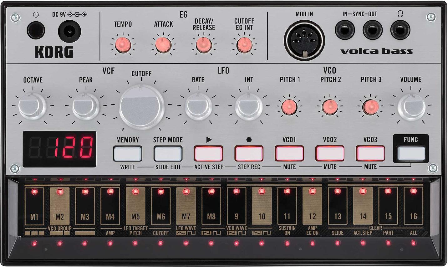 Korg Volca Bass Analog Bass Synth Module and Sequencer