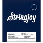 Stringjoy SJ-BA45100LS (45-100) 4 String Long Scale Nickel Wound Bass Strings - Super Light