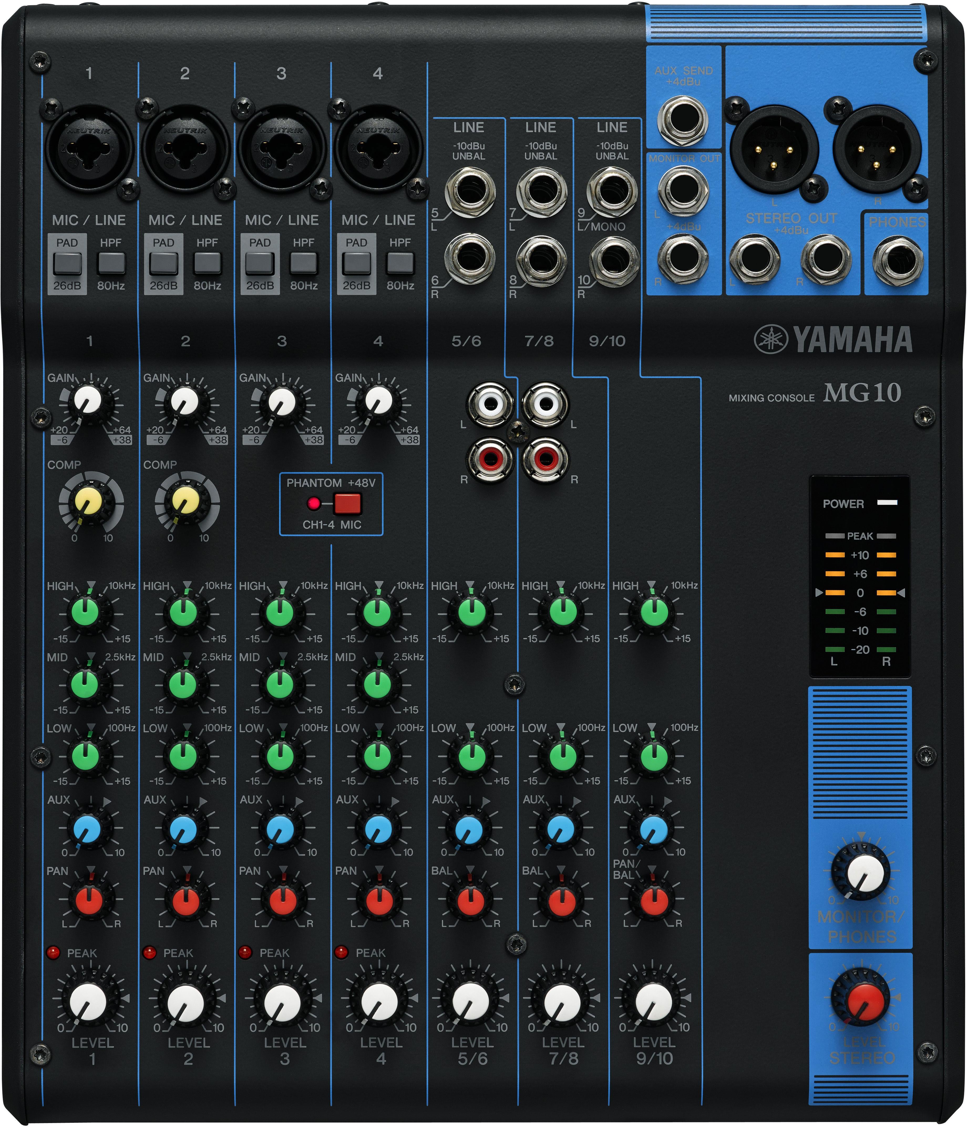MG10 YAMAHA ミキサー Yamaha MG10 10 Channel Mixer – George's Music