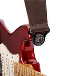 D'Addario Comfort Leather Auto Lock 2.5\" Guitar Strap - Brown 2