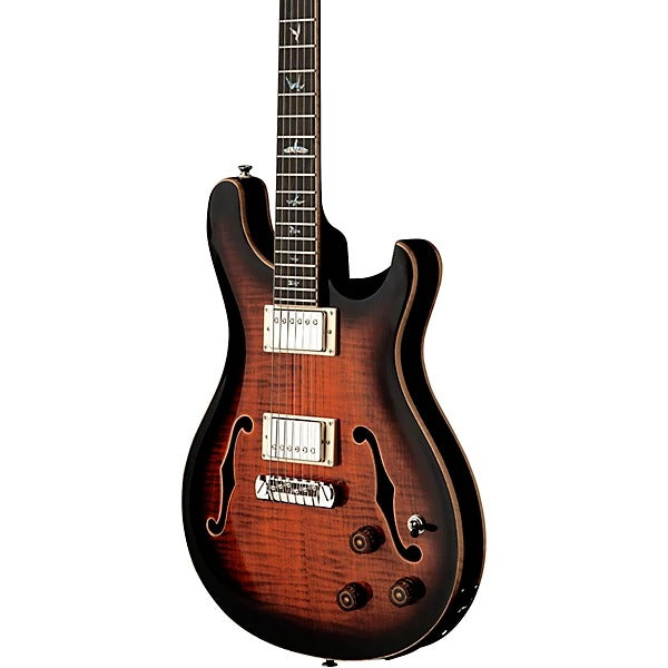 PRS SE Hollowbody II Piezo Electric Guitar - Orange Tiger Smokeburst 4