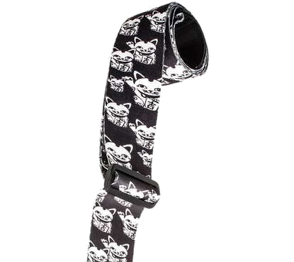 Henry Heller 2\" Artist Series Sublimation Guitar Strap - Good Luck Cat 2
