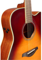 Yamaha FGC-TA TransAcoustic Dreadnought Acoustic-Electric Guitar - Brown Sunburst 4