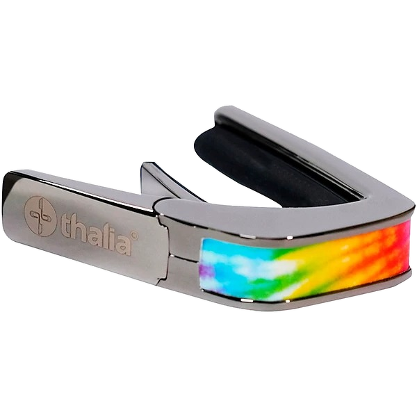Thalia Deluxe Series Capo - Black Chrome Finish Pearl Tie-Dye 2