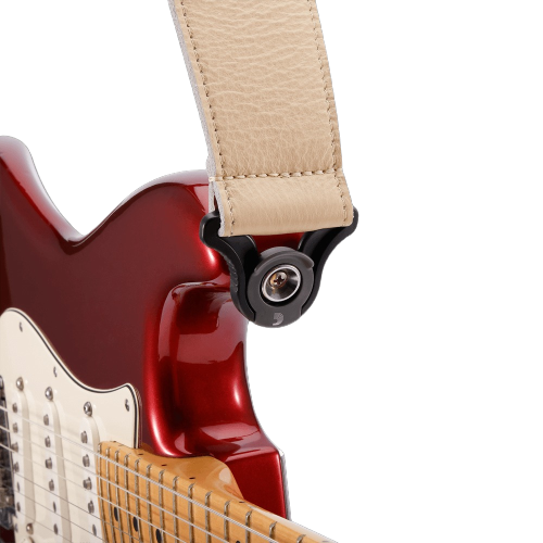 D'Addario Comfort Leather Auto Lock 2.5\" Guitar Strap - Tan 4