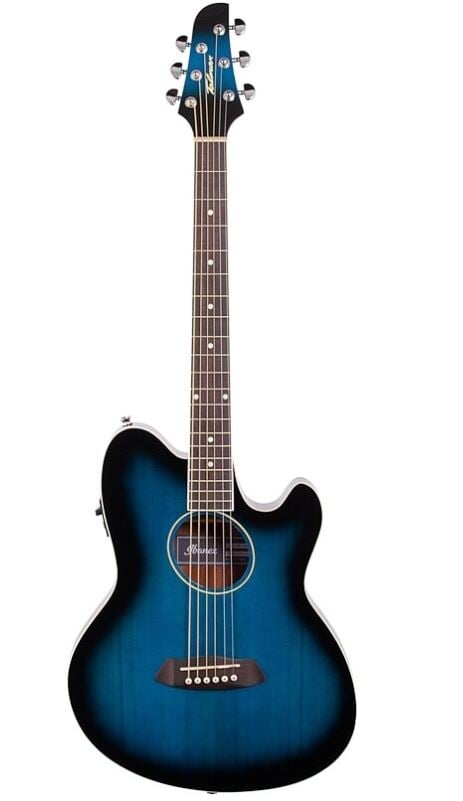 Ibanez TCY10ETBS Talman Acoustic/Electric Guitar (Transparent Blue Sunburst) No Case 2