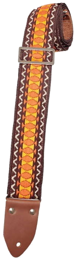 Henry Heller 2\" Deluxe Vintage Series Jacquard Guitar Strap - Brown