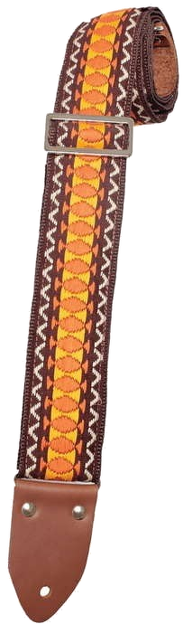 Henry Heller 2\" Deluxe Vintage Series Jacquard Guitar Strap - Brown