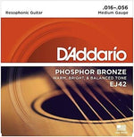 D'Addario EJ42 Phosphor Bronze Resonator/Dobro 16-56