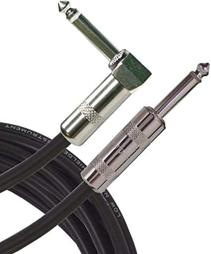 RapcoHorizon Instrument Cable - G1-10PR - Straight 1/4 to Right Angle 1/4 Guitar Cable, 10 foot
