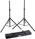 Onstage SSP7650 Speaker Stand Pack with Bag - Black