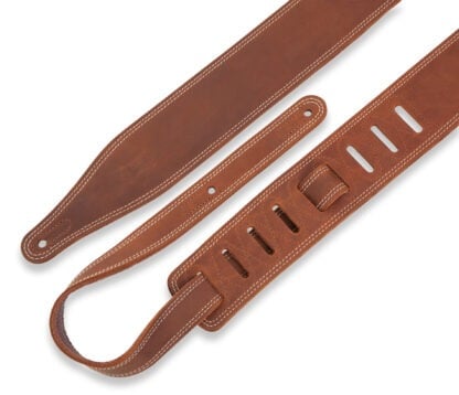 Levy M17BDS-BRN 2.5\" Wide Garment Leather Strap - Brown 2
