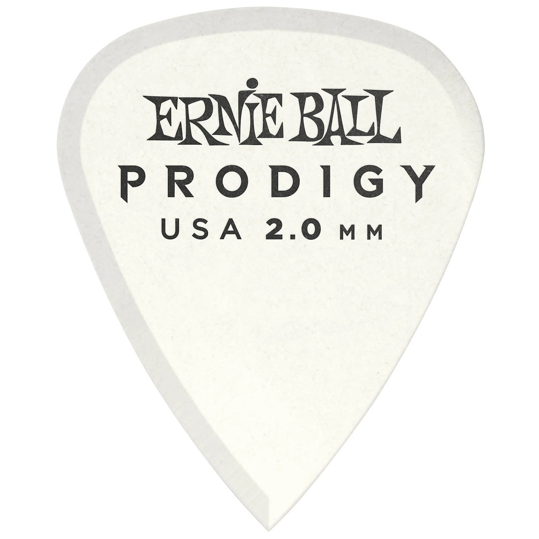Ernie Ball Prodigy 2.0mm Picks (White) - 6 Pack 2