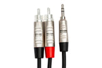 Hosa HMR-010Y Pro Stereo Breakout Cable - 3.5mm TRS Male to Dual RCA Male - 10' 2
