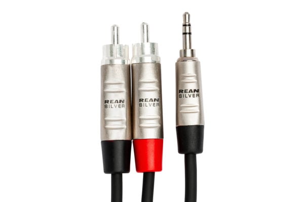 Hosa HMR-010Y Pro Stereo Breakout Cable - 3.5mm TRS Male to Dual RCA Male - 10' 2