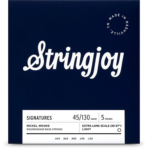 Stringjoy Rangers (45-130) 5-String Long Scale Stainless Steel Bass Guitar Strings - Light