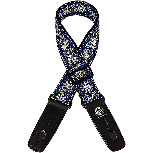 Lock-It Straps 2\" Jacquard Guitar Strap - Blue Chill