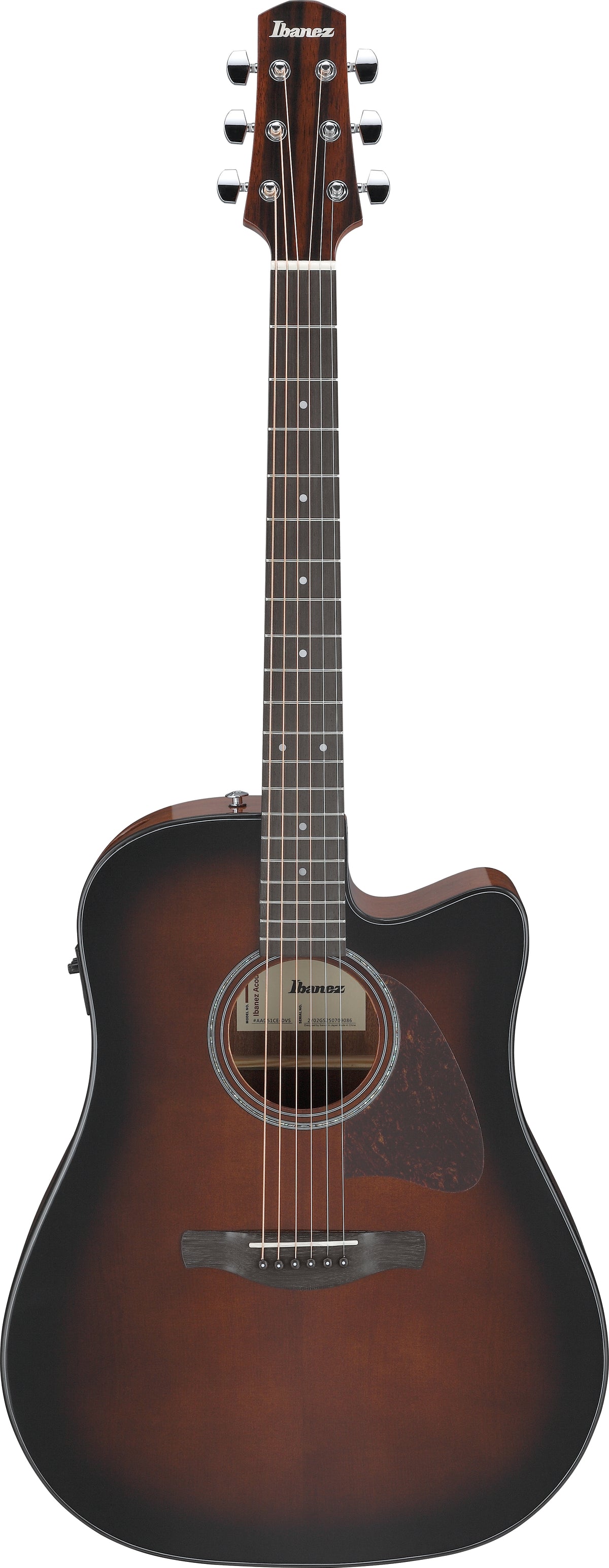 Ibanez AAD51CEDVS Acoustic Electric Guitar - Dark Violin Sunburst High Gloss 8