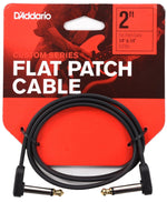 D'Addario PW-FPRR-02 Right Angle to Right Angle Flat Patch Cable - 2 Foot