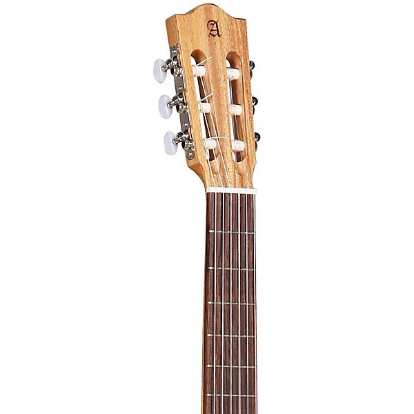 Alhambra 1 OP Nylon String Classical Guitar headstock and neck, Natural