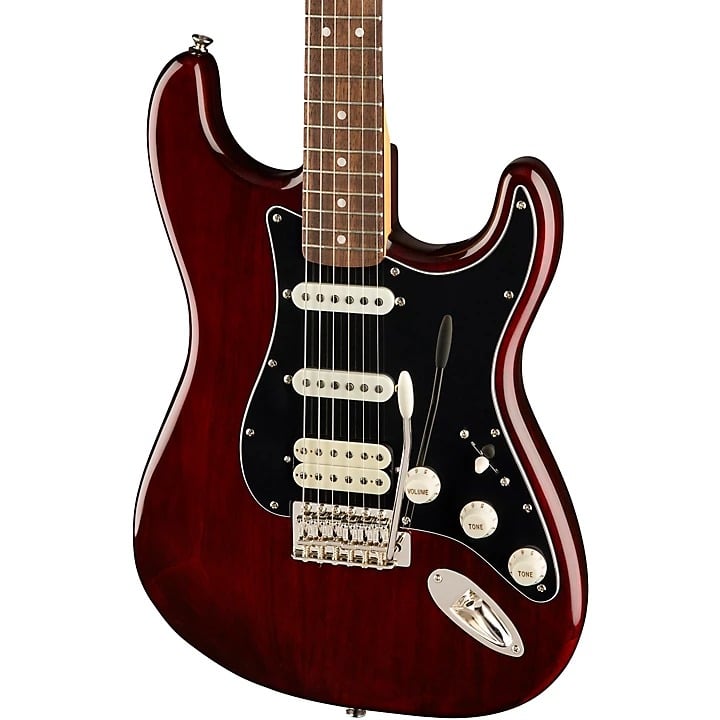 Squier Classic Vibe '70s Stratocaster HSS Electric Guitar in Walnut, three-quarter front view 2